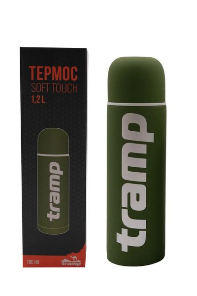 Питний термос Tramp Soft Touch 1.2 л зелений iz13665 фото