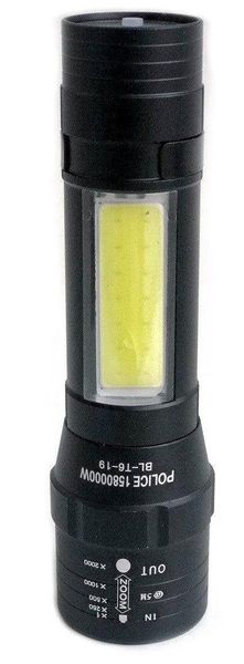 Ліхтарик портативний акумуляторний з кріпленням BL-Т6-19 з USB 5384, чорний 009953 фото