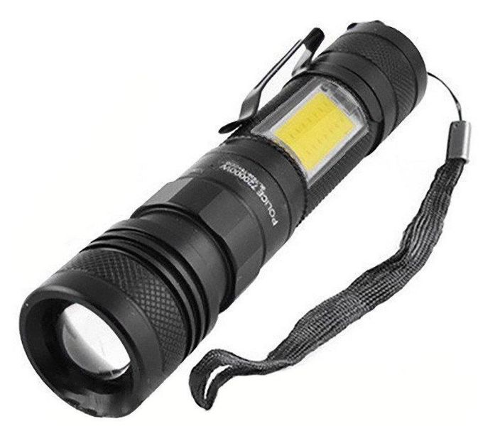 Ліхтарик портативний акумуляторний з кріпленням BL-Т6-19 з USB 5384, чорний 009953 фото