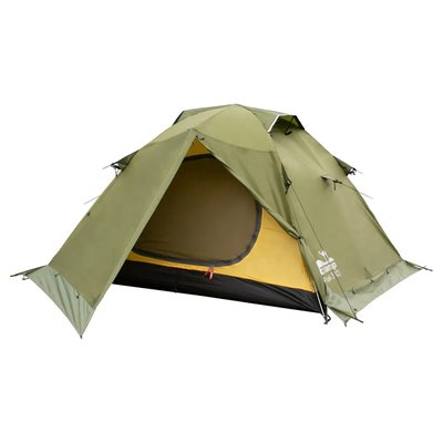 Трехместная палатка Tramp Peak 3 (V2) зеленая экспедиционная iz12914 фото