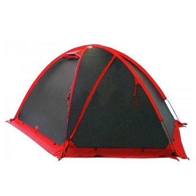 Палатка четырехместная Tramp ROCK 4 V2 экспедиционная с внешними дугами Черный iz12924 фото