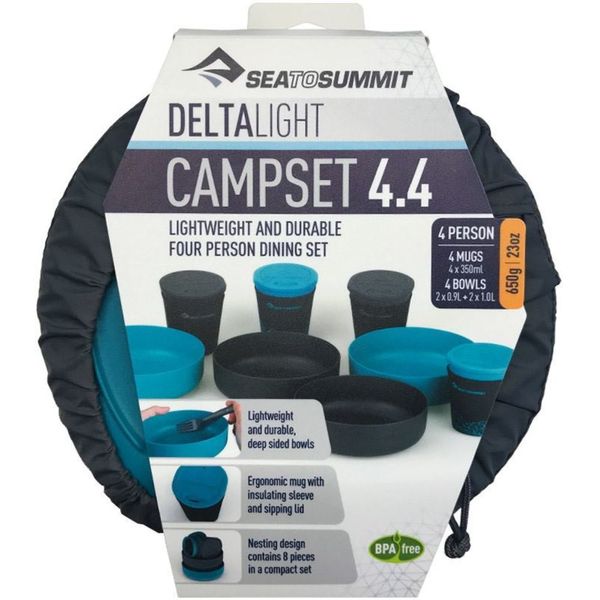 Набор посуды Sea To Summit DeltaLight Camp Set 4.4 Серый-Синий STS ADLTSET4 фото