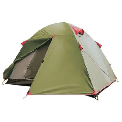 Палатка трехместная туристическая Tramp Lite Tourist 3 двухслойная Зеленый iz12935 фото