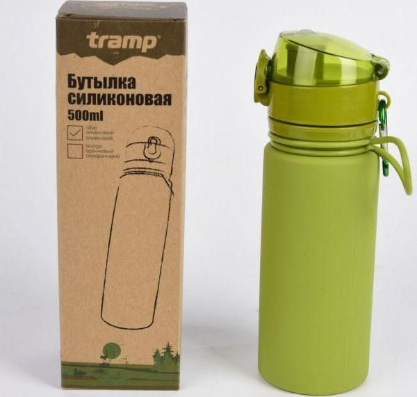 Бутылка силикон 500 мл Tramp TRC-093-olive Оливковый 008686 фото