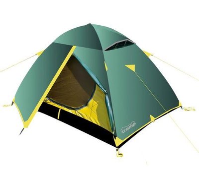Палатка туристическая трехместная Tramp Scout 3 V2 TRT-056 Зеленый с желтым (iz00051) iz00051 фото